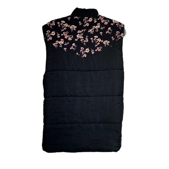flynn skye embroidered full zip puffer vest Size 2 - Picture 3 of 7